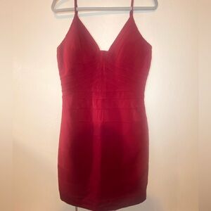 Max & Cleo Red Sleeveless Bandage Dress